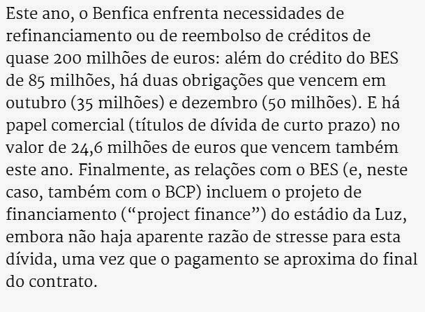 Novo Banco corta crédito ao Benfica Expresso