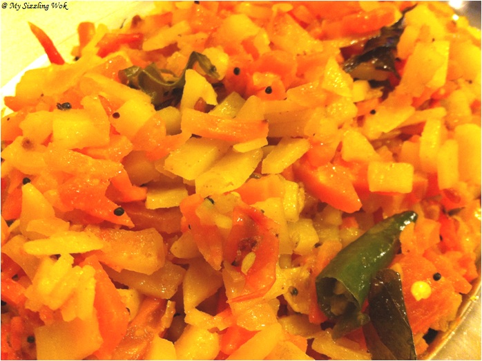 My Sizzling Wok Carrot Potato Stir Fry