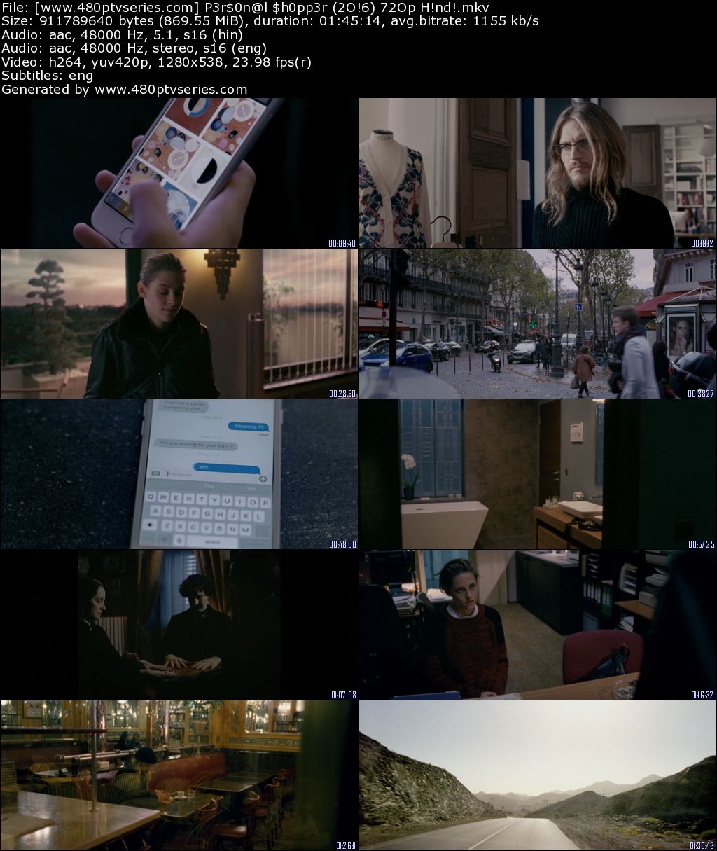 Download Personal Shopper (2016) 850MB Full Hindi Dual Audio Movie Download 720p Bluray Free Watch Online Full Movie Download Worldfree4u 9xmovies