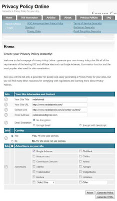 Cara Instan Membuat Privacy Policy Untuk Blog atau Website