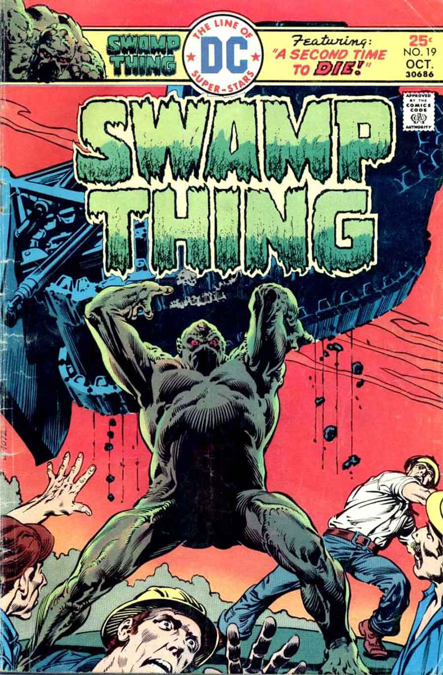 Swamp Thing v1 #19 1970s bronze age dc comic book cover art by Nestor Redondo