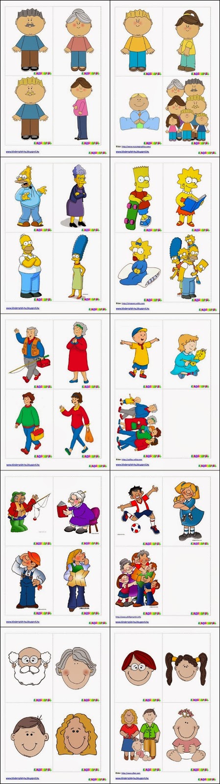 Kinderspiel: Familie Bildkarten-letölthető