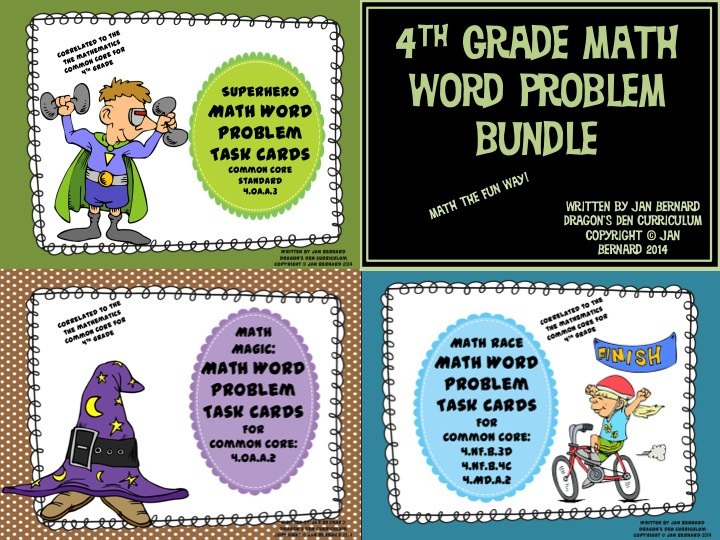 4th Grade Math Word Pro lem Bundle