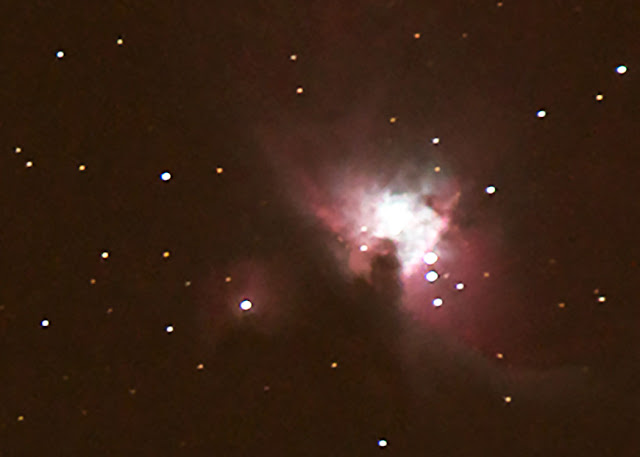 Expanded view of Orion Nebula from 600mm, 31 second image (Source: Palmia Observatory)