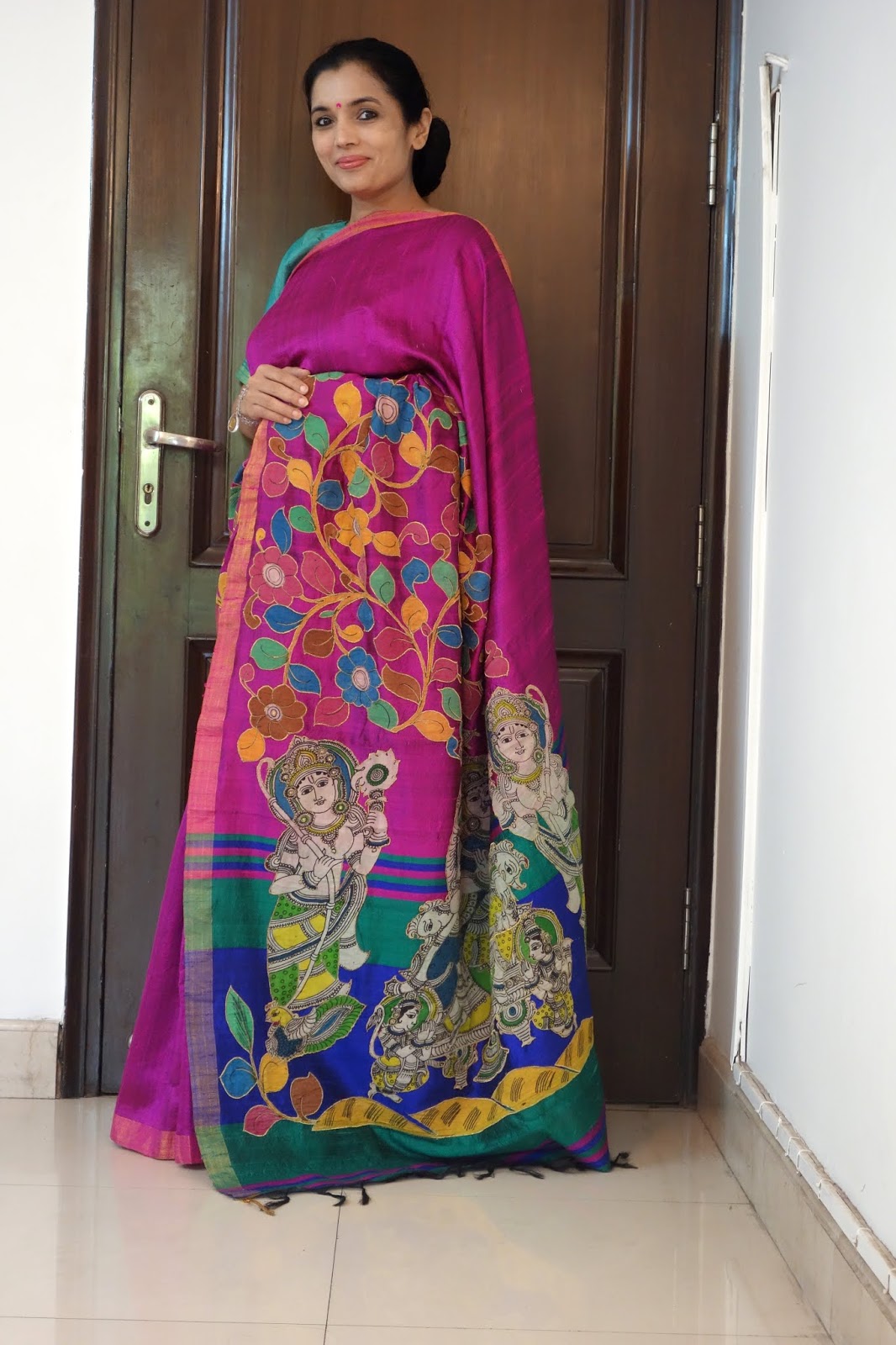 Sohum Sutras Kalamkari sarees with appliqué work