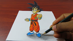 goku 3d dragon draw ball drawings drawing easy dibujar como dbz ve funny step painting