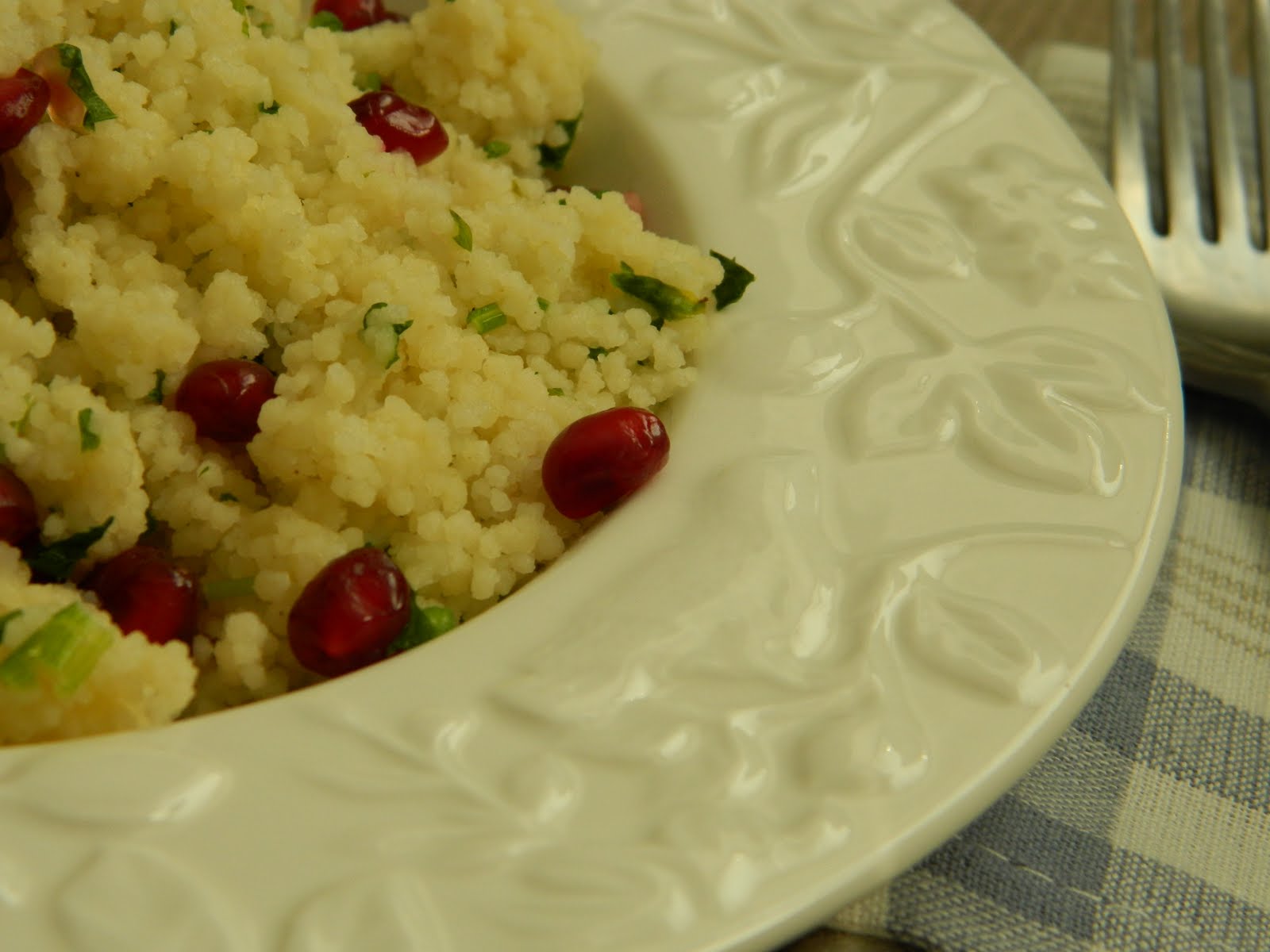 Lemon Love Notes Couscous with Mint, Parsley & Pomegranate Seeds