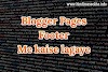 Blogger Blog Page Links Footer Me Kaise Lagaye