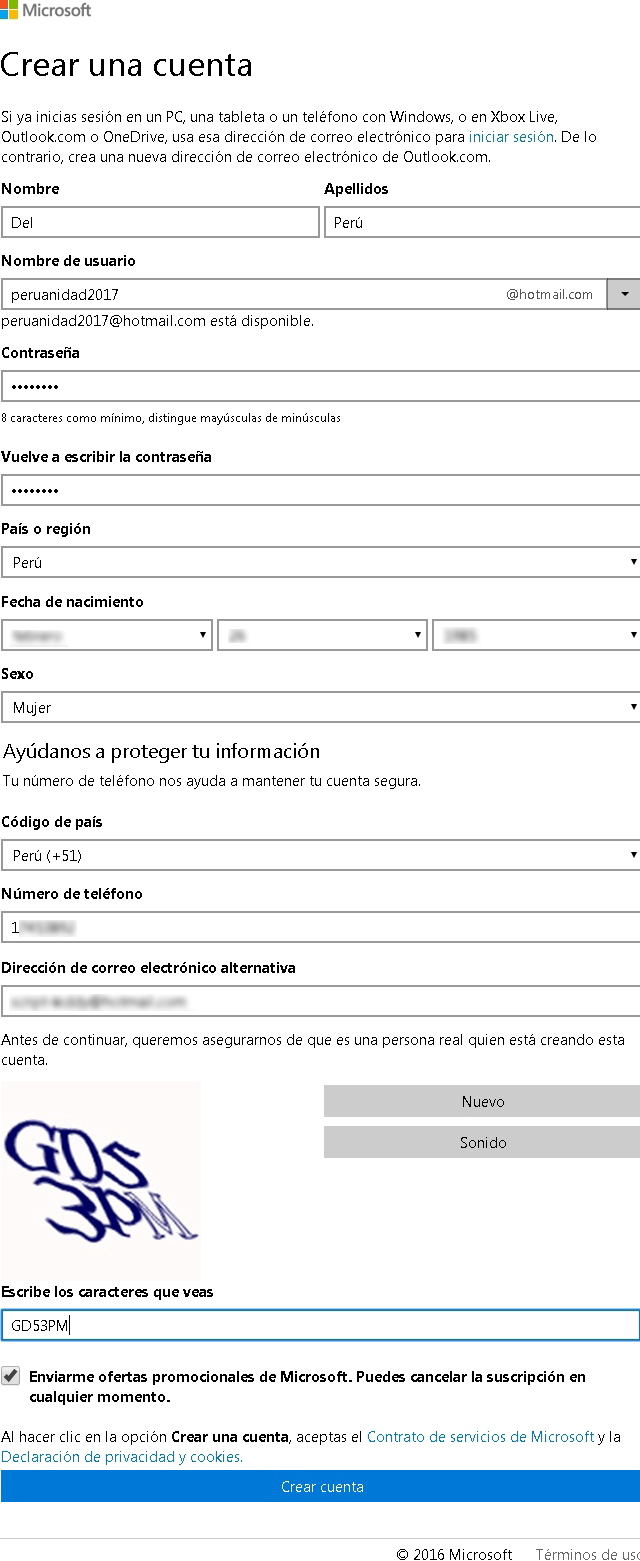 Como crear una cuenta de correo Hotmail o Outlook Como crear una cuenta de correo Hotmail o Outlook