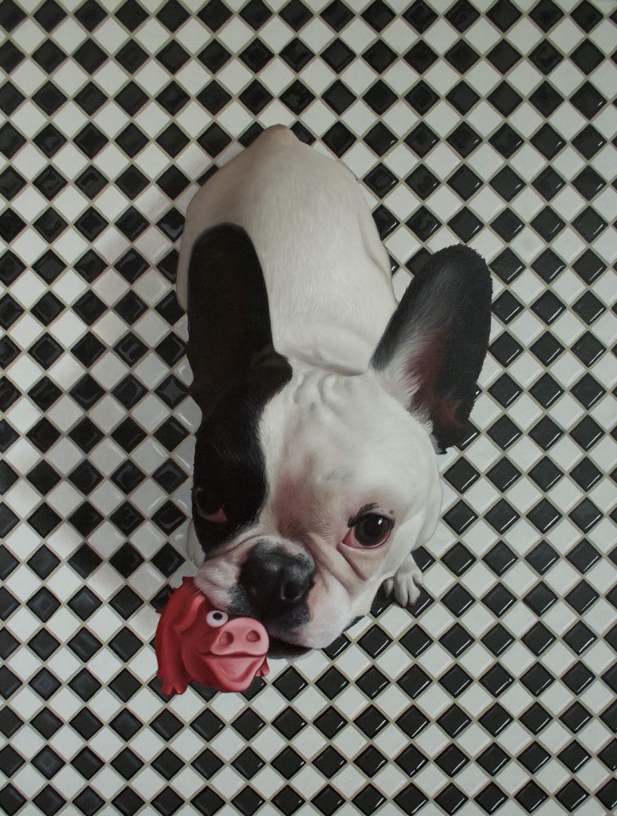 Dog with a Pearl Earring 100x90