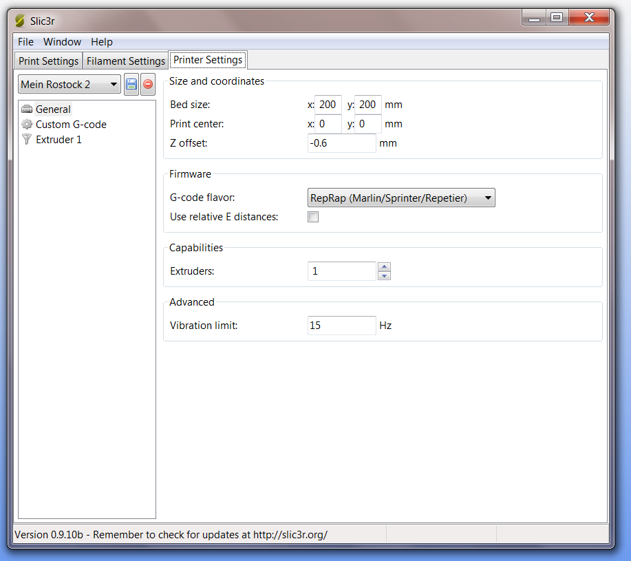 3D Print Technology & Business Repetier Host & Slic3r Settings for