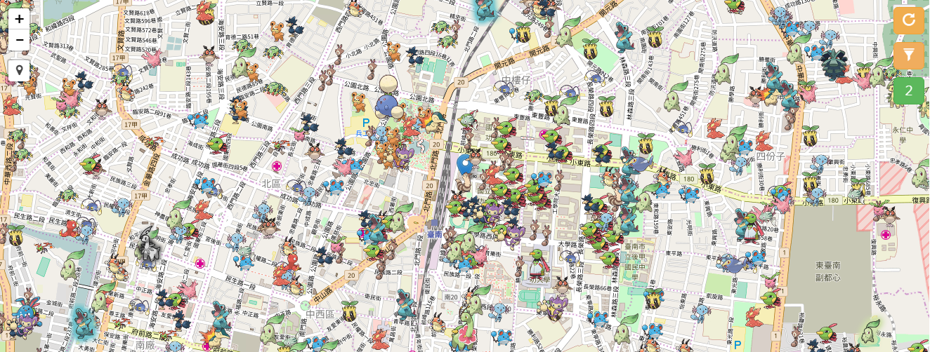 Image%2B002 - Pokemon Go 網頁雷達地圖 - 大家找寶貝、重出江湖！支援第二代寶可夢，怪物超密集！
