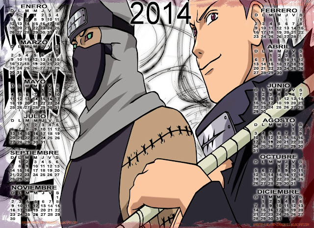 calendario 2014 naruto