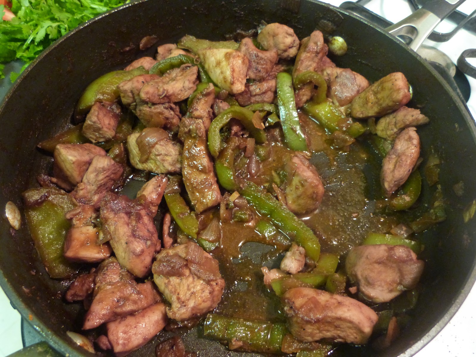 I Like to Cook. Sorry if You Don't. Red Wine Chicken Fajitas with Cilantro & Avocado