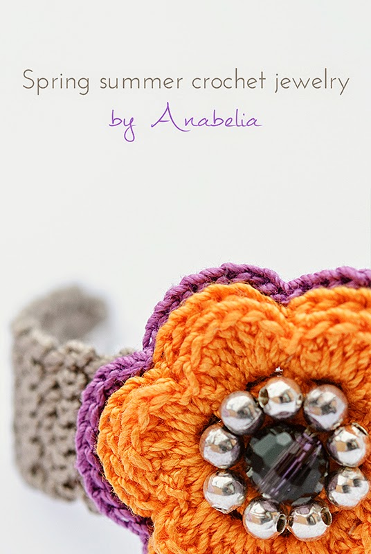 Primavera pulsera crochet verano por Anabelia