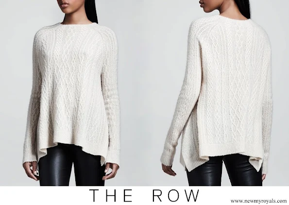 Meghan Markle wore THE ROW Cable Knit Swing Sweater