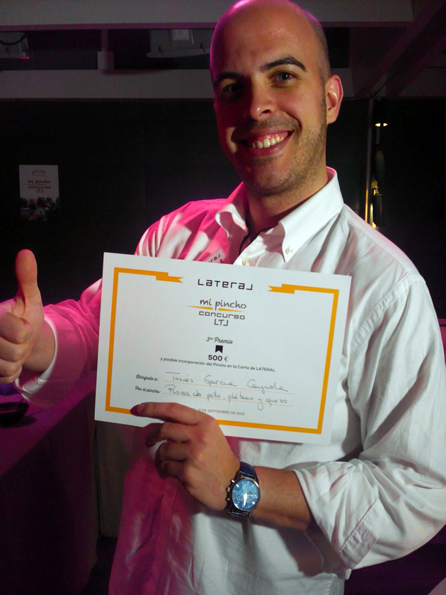 ganador tercer premio concurso pinchos restaurante lateral