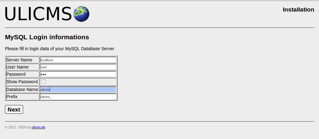 Installation prefix. Installation prefix