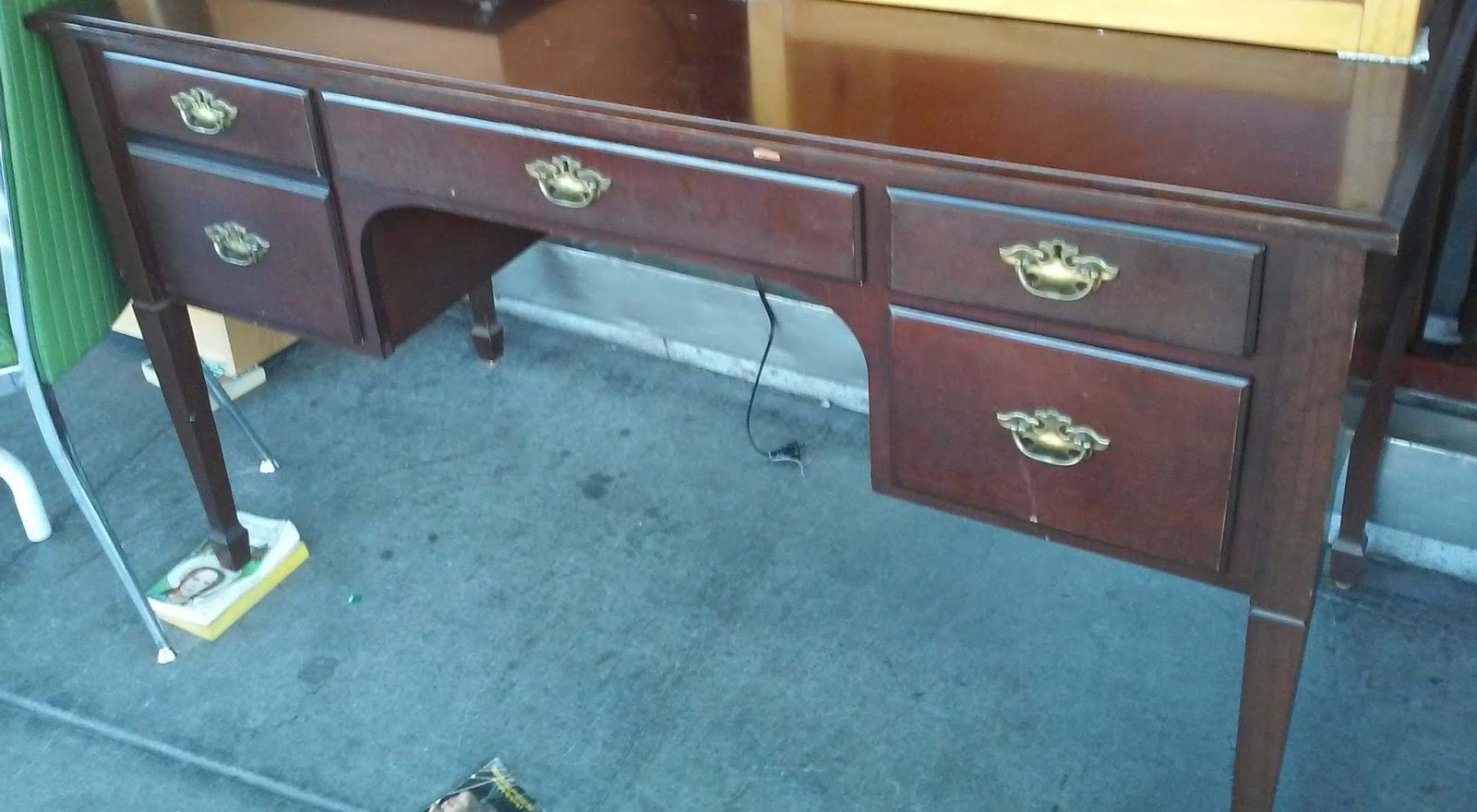 UHURU FURNITURE & COLLECTIBLES SOLD **REDUCED** Bombay Co. Desk with