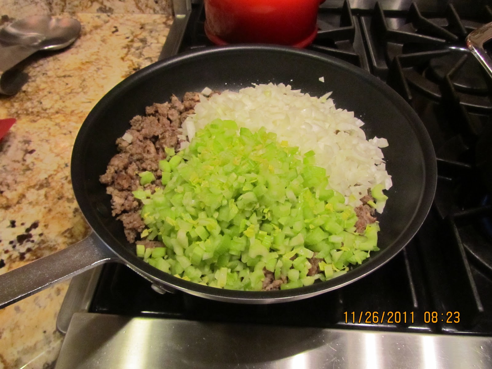 It's All About the Dish! Country Stuffing with mushroom giblet gravy