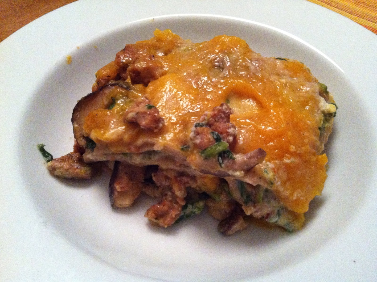 as good as bread Butternut Squash Lasagna with Sausage, Mushrooms and