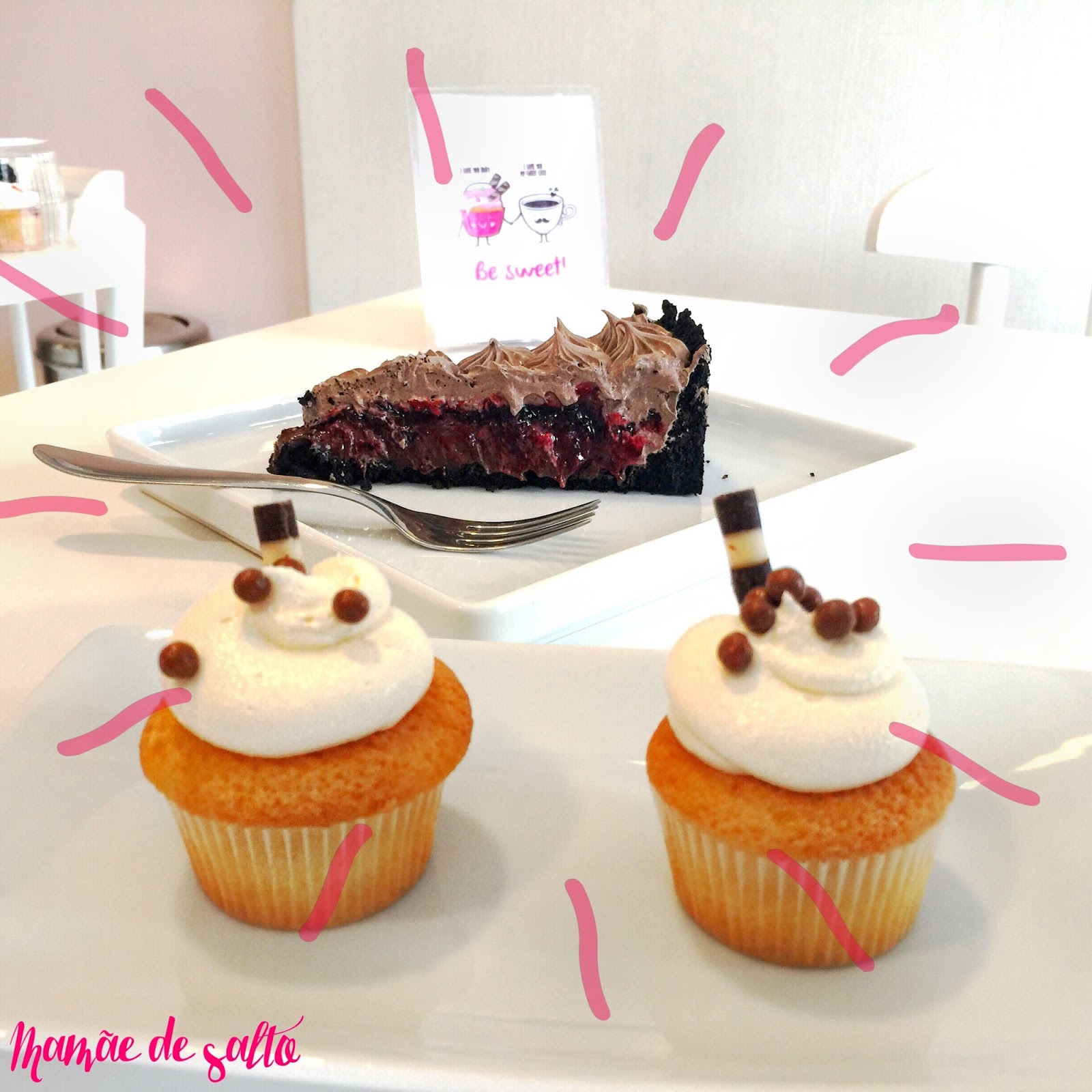 torta oreo com frutas vermelhas e cupcake chocolate branco Sugar Bakery Curitiba/PR ... blog Mamãe de Salto