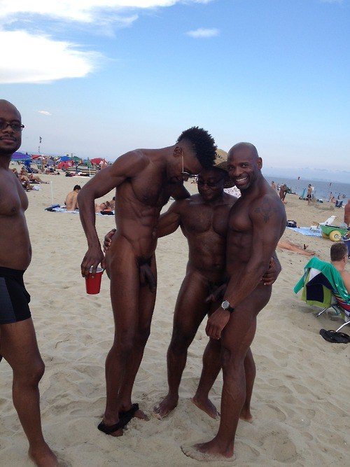Sexy Black Nigga In The Beach Naked