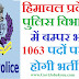 HP Govt Jobs 2019 हिमाचल प्रदेश पुलिस विभाग में बम्पर भर्ती , 1063 कांस्टेबल के पदों पर बहुत जल्द होगी भर्ती