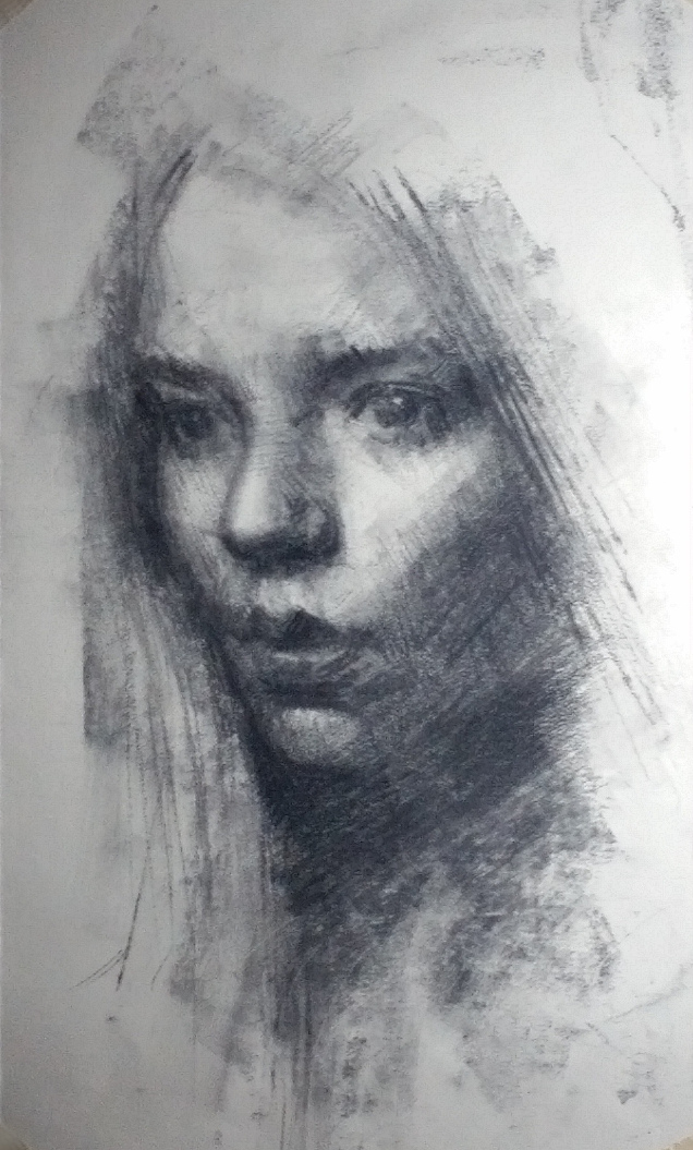 Black And White Fine Art Nude Female X Charcoal Drawing Etsy My XXX