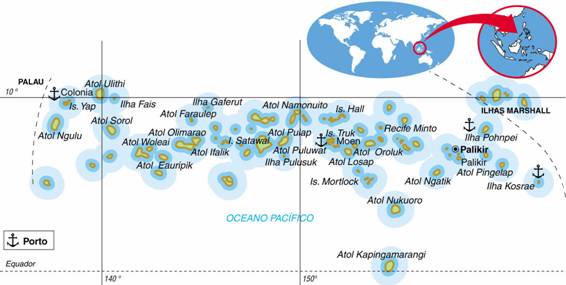 MICRONÉSIA, ASPECTOS GEOGRÁFICOS E SOCIOECONÔMICOS DA MICRONÉSIA MICRONÉSIA, ASPECTOS GEOGRÁFICOS E SOCIOECONÔMICOS DA MICRONÉSIA