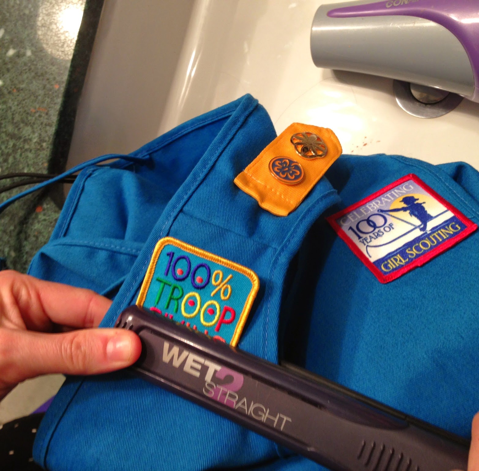 Troop Leader Mom Getting Started With Scout Daisies Brownies Be Careful When Using A Machine To Sew On Older Patched Though Like Try Its They Tend Have Frayed Edges And Zig Zag Sch Might Great