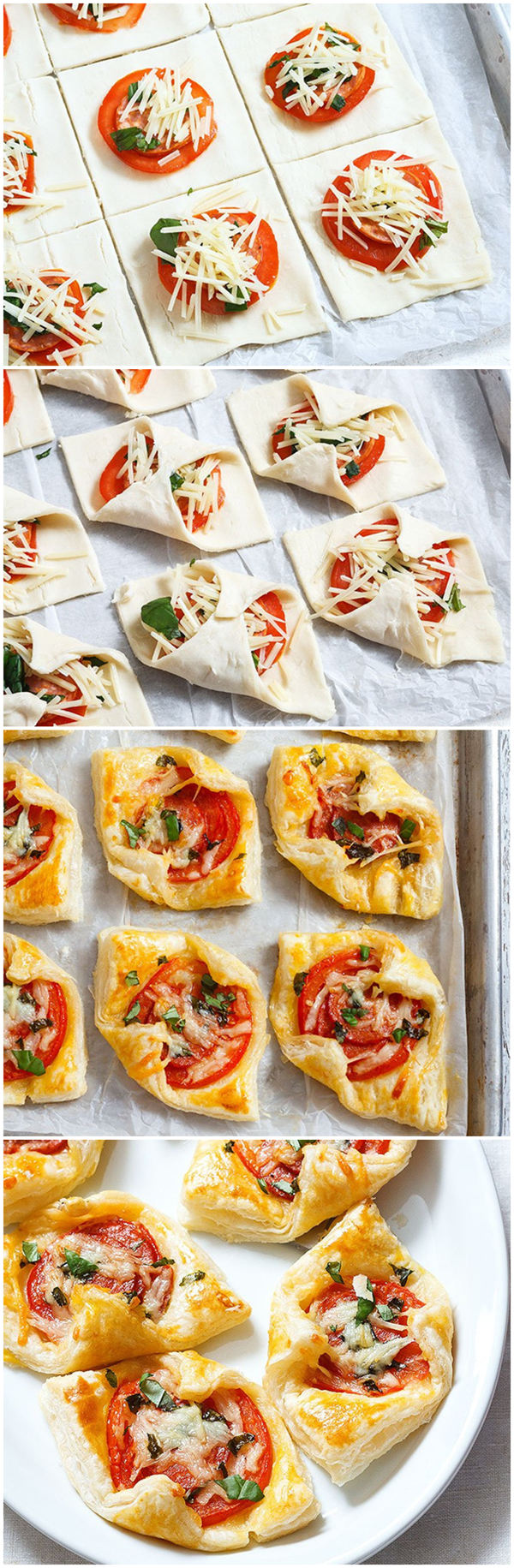 Pepperoni Basil Tomato Puffs