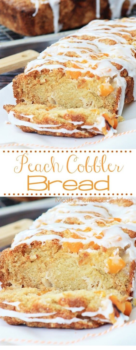 Peach Cobbler Bread