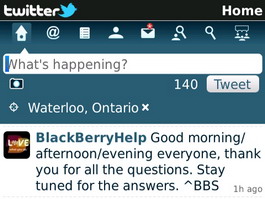 Twitter for BlackBerry 1.1 beta brings Geotagging and more