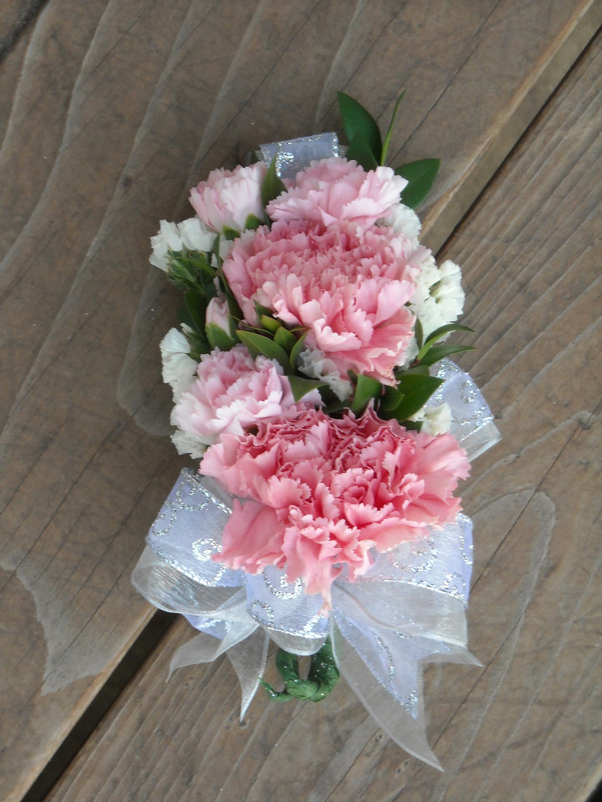 Becky's Blossoms Carnation Wristlet Corsage
