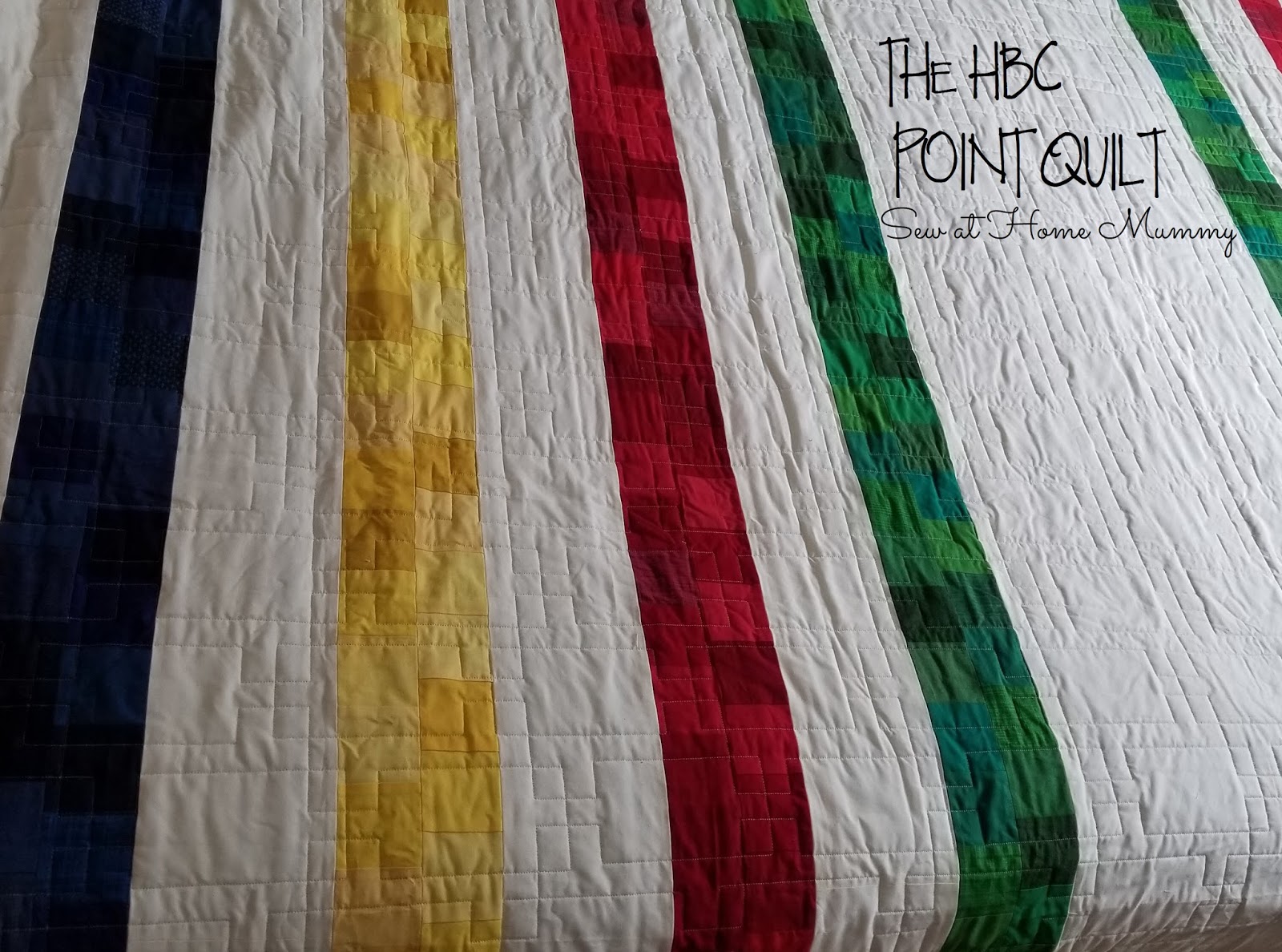 Sew at Home Mummy The Point Quilt Hudson's Bay Blanket DIY