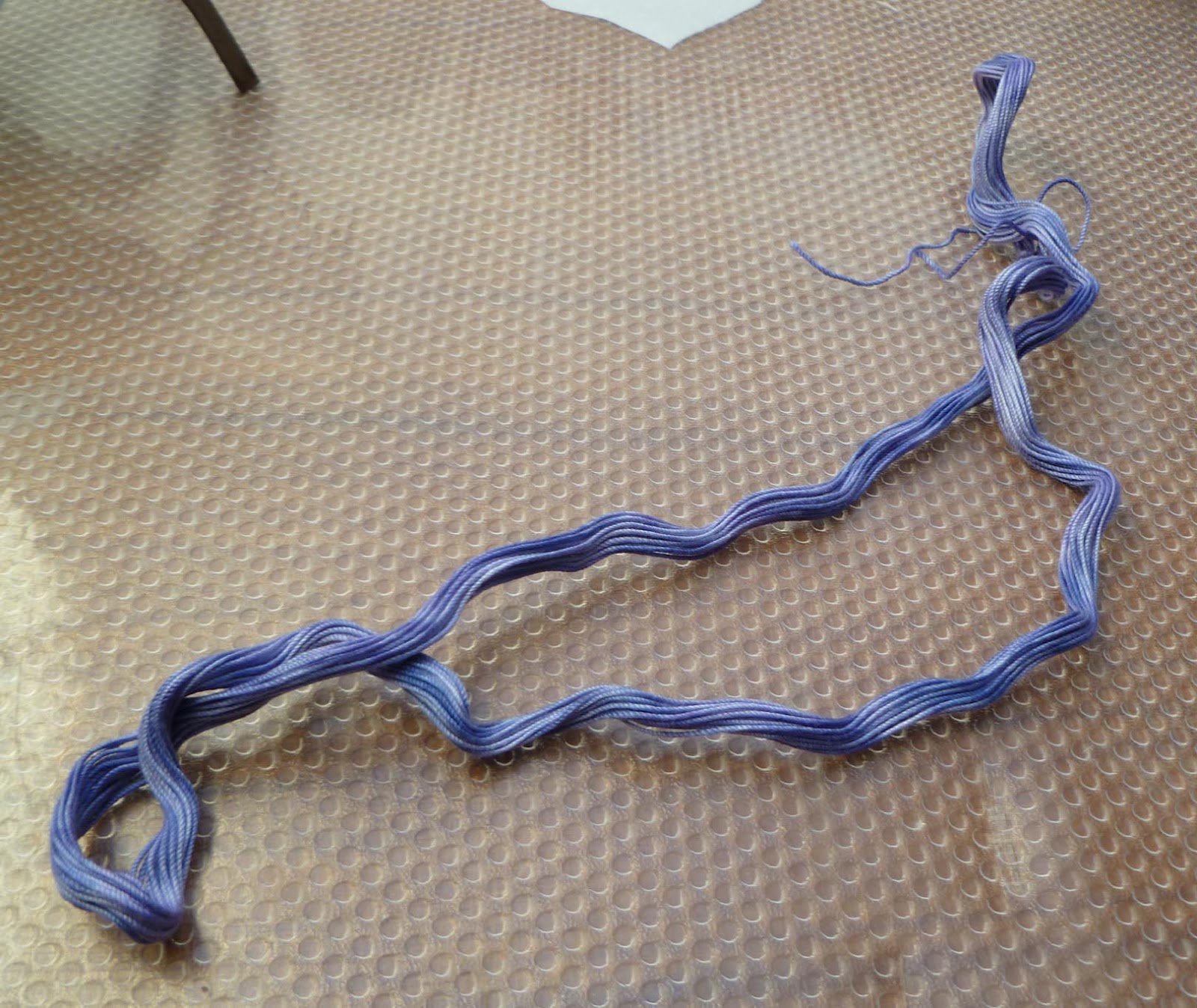 sew sew art Using hand dyed thread (neatly)and Tuesday's give away