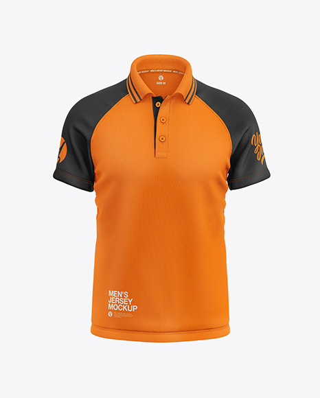 Download Men S Short Sleeve Polo Raglan Mockup Yellowimages Mockups