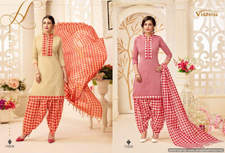 Vishnu Manikarnika Cotton punjabi dress Material