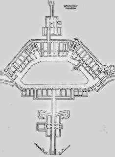 Тараканівський (Дубенський) форт. План казематів. Верхній ярус