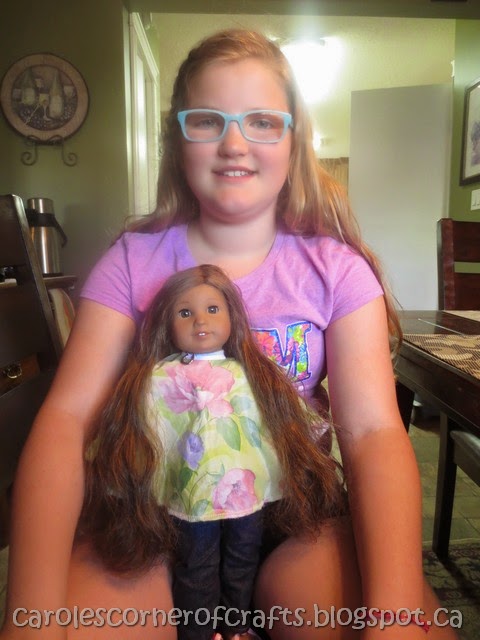Carole's Corner of Crafts: American Girl Rectangle Hair Styling Cape ...