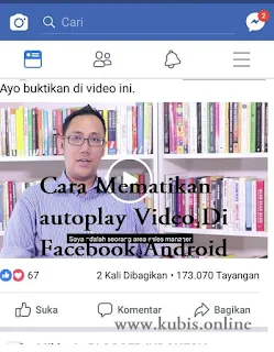 cara mematikan video fb otomatis
