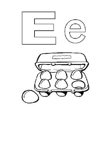 Preschool Coloring Pages on Preschool Coloring Pages   Alphabet Alphabook E