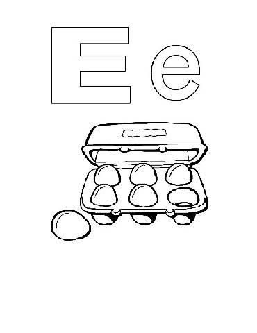 Download Preschool Coloring Pages : Alphabet Alphabook E >> Disney ...