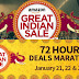 Amazon India to hold 72-hour 'Great Indian Sale', starts from January 21