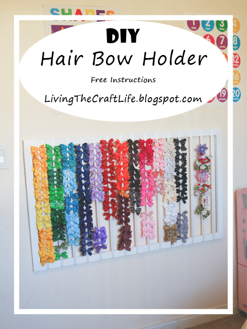 How To - DIY Hair Bow Organizer