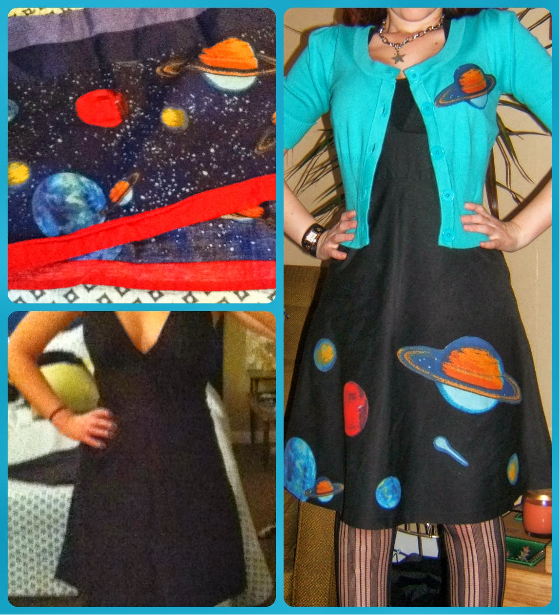Planet Print Pattern Dress