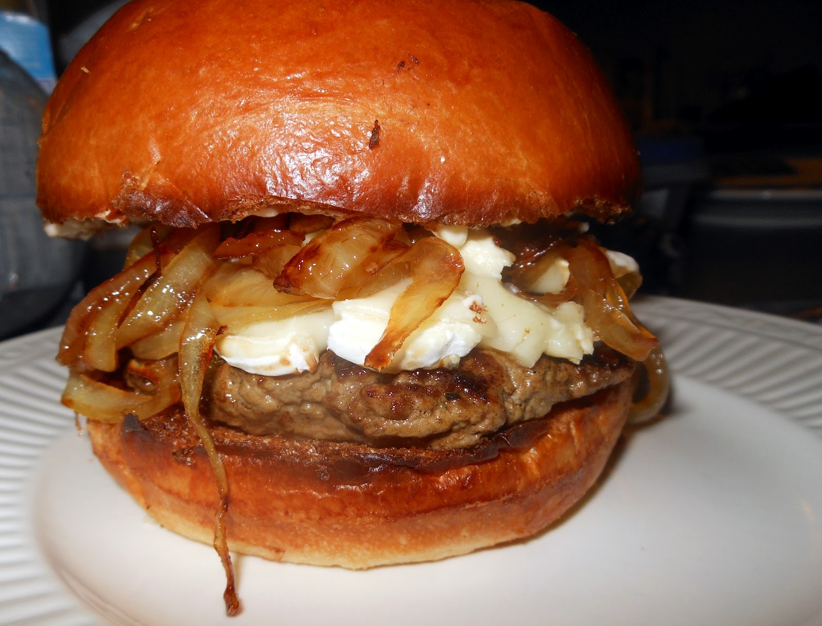 Call Me Mrs. Rapp Brioche Burgers + Brie, Caramelized Onion & Aioli