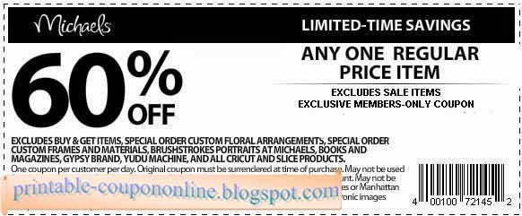 Michaels printable coupon 2018 Today's top Michaels Coupons: 40% OFF ANY ONE REGULAR-PRICED ITEM. See 40 Michaels Coupons and printable coupon for December