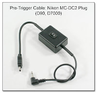 Pre-Trigger Cable: Nikon MC-DC2 Plug for D7000, D90